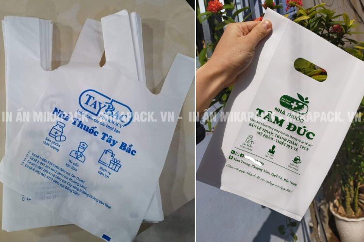 Mẫu in túi xốp nhà thuốc.