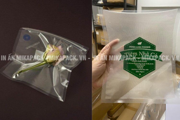 In túi hút chân không 1 mặt nhám - được trên 1 mặt.