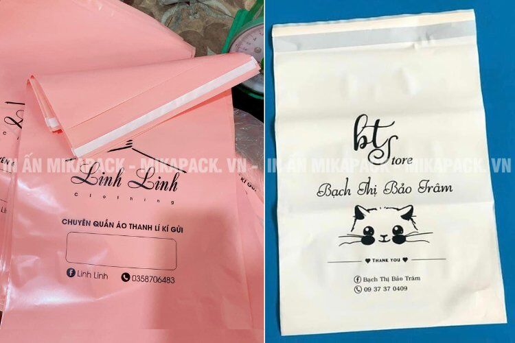 In túi PE niêm phong đựng quần áo, giao hàng online.