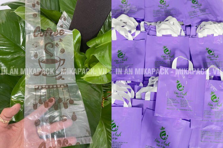In túi PE nhiều màu bằng phương pháp in trục ống đồng.