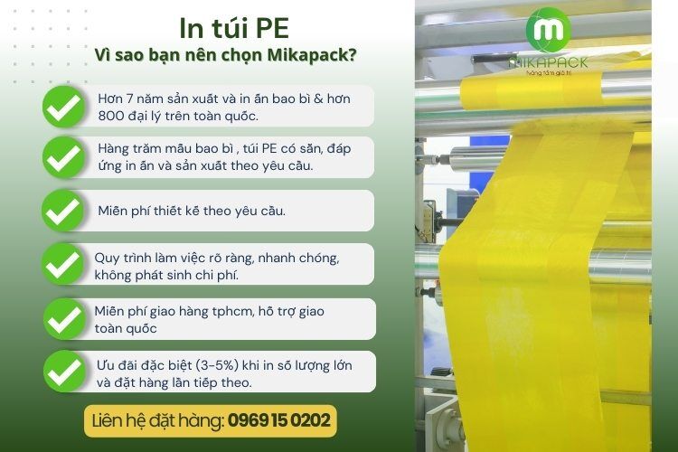 Lý do bạn nên chọn in túi PE tại Mikapack.