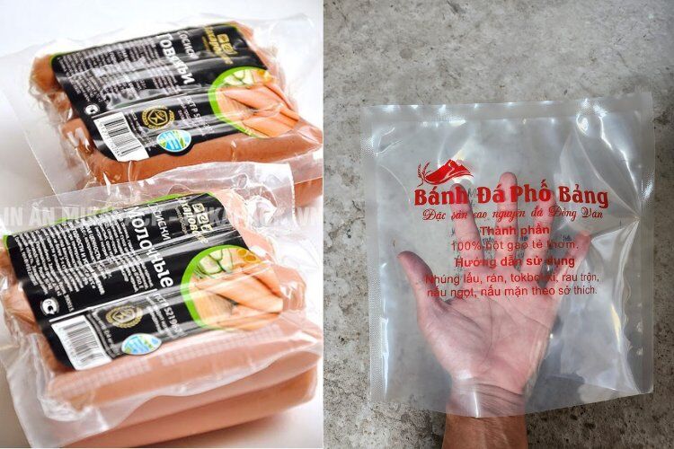 Mẫu in túi hút chân không đựng thực phẩm chế biến sẵn