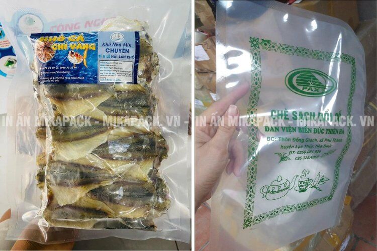 In túi hút chân không 2 mặt trơn - in được trên cả hai mặt.