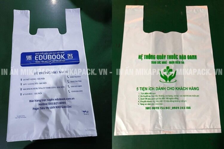 In túi nilon siêu thị HDPE làm túi xốp siêu thị giá rẻ, an toàn.