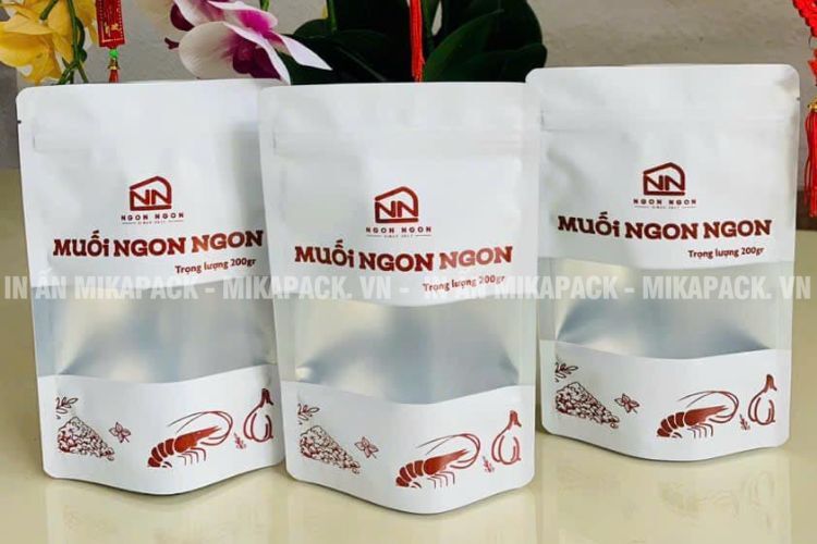 In túi zip bạc đựng muối