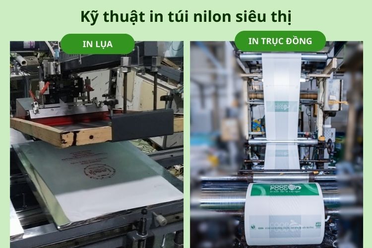 Tham khảo 2 kỹ thuật in túi xốp siêu thị.