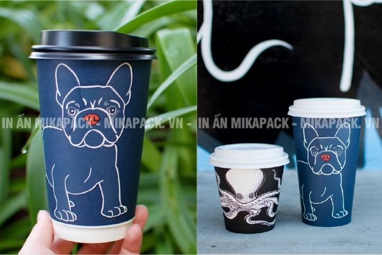 Mẫu in ly giấy hình con vật