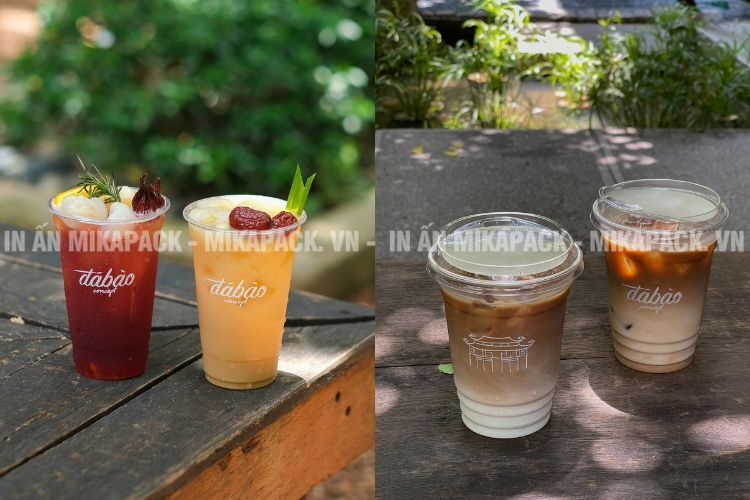 Mẫu in ly nhựa Đá Bào Concept