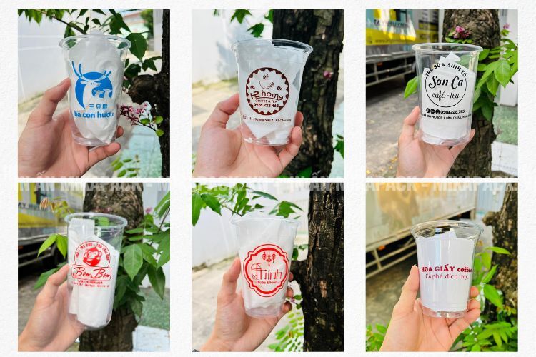 Mẫu in ly nhựa đơn giản