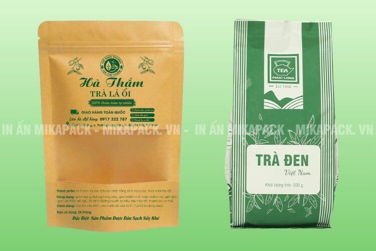 Sử dụng túi giấy đựng trà, bao bì trà màng ghép giấy là xu hướng hiện nay.