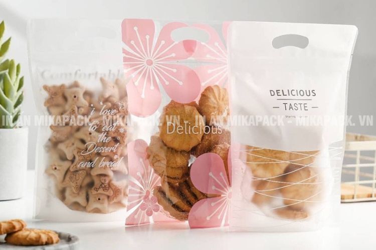 Mẫu in bao bì bánh kẹo dạng túi đẹp mắt, thu hút