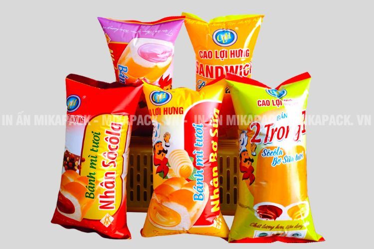 Mẫu in bao bì bánh kẹo màng ghép đa dạng, sinh động