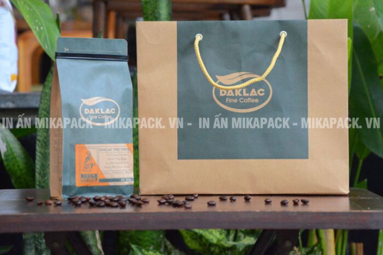 In túi giấy đựng cà phê cao cấp