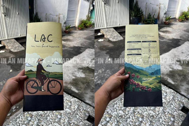 In túi giấy đựng cà phê độc đáo