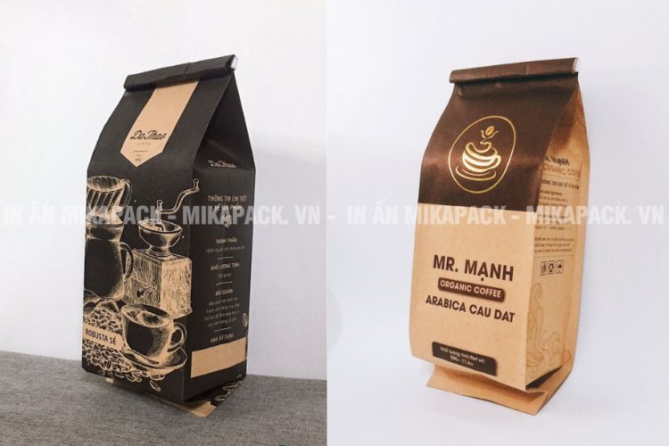 Mikapack in túi giấy đựng cà phê bắt mắt, khơi gợi hương vị