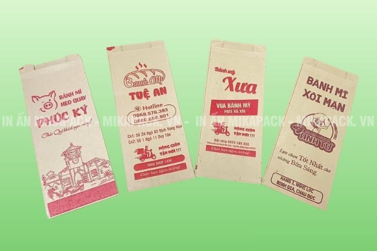 Mẫu in túi bánh mì đơn giản