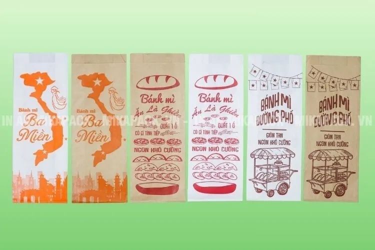 Mẫu in túi giấy bánh mì đẹp mắt