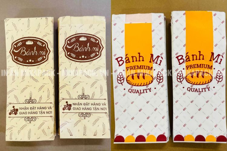 Mẫu in túi đựng bánh mì giá rẻ dễ thương