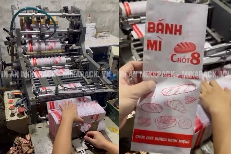 Mikapack sử dụng công nghệ in túi bánh mì giá rẻ hiện đại, đáp ứng mọi đơn hàng nhỏ lớn