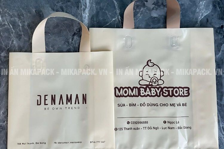 Các mẫu túi ép quai in ấn đơn giản, ít màu giúp bạn tiết kiệm chi phí.