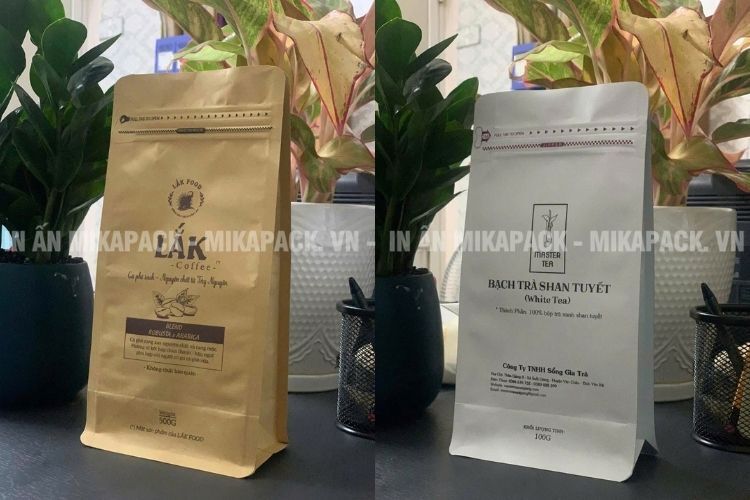 Chất liệu túi zip 8 cạnh nên phù hợp với đặc tính sản phẩm