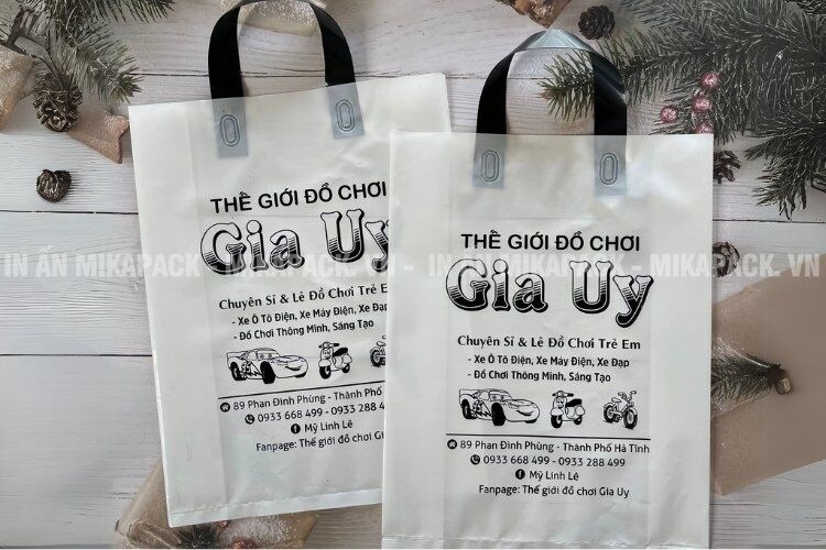 Mẫu túi ép quai đựng đồ chơi trẻ em in ấn sáng tạo.