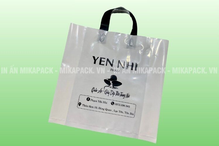 Mẫu túi ép quai đựng quần áo, phụ kiện thời trang nữ in ấn nổi bật.