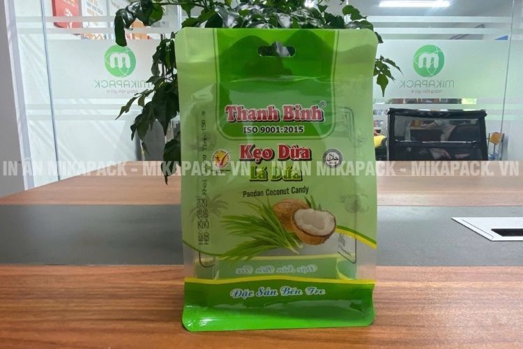 Mẫu túi zip 8 cạnh trong suốt in sang trọng và độc đáo