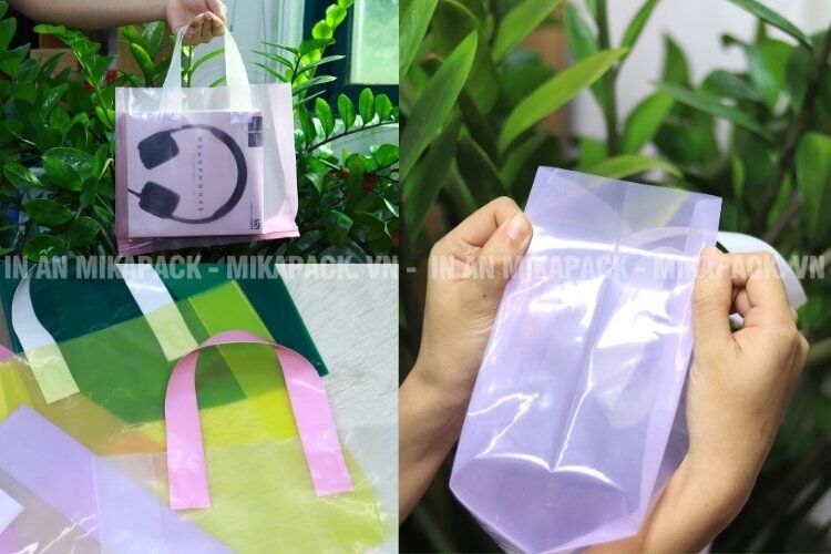 Túi hột xoài ép quai ngang, bề mặt mịn đẹp.