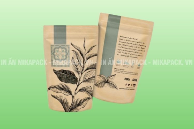 Túi zip giấy không cửa sổ phù hợp sản phẩm nhạy cảm với ánh sáng