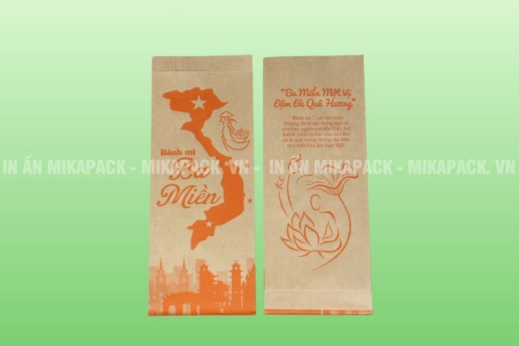 Mẫu túi bánh mì kraft nâu 3 miền