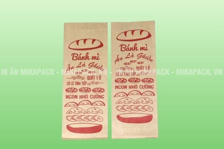 Mẫu túi bánh mì kraft nâu ăn là ghiền