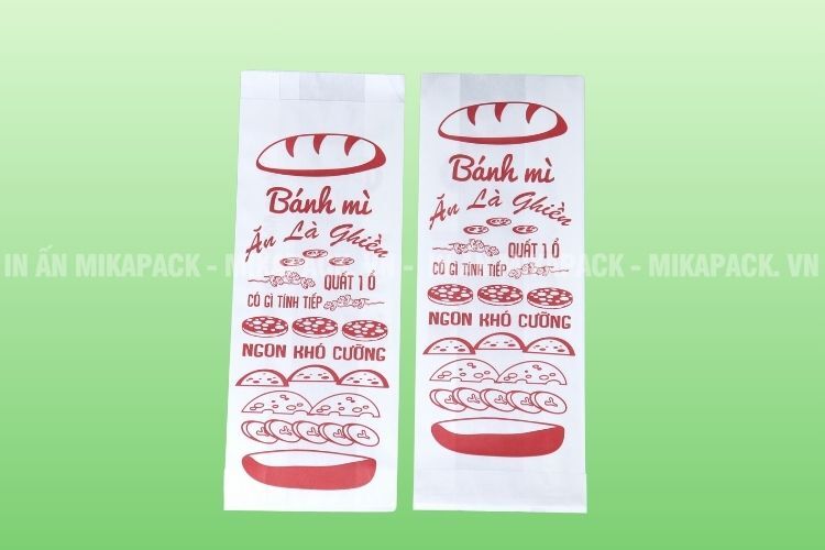 Mẫu túi bánh mì kraft trắng ăn là ghiền
