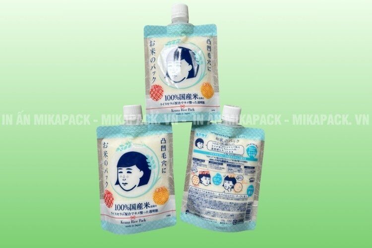 Bao bì mặt nạ kiểu dáng túi có vòi.