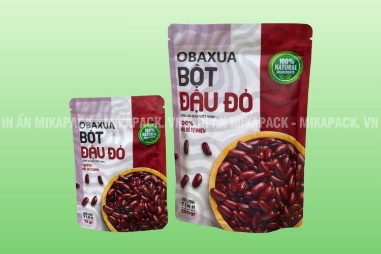 Bao bì mặt nạ kiểu dáng túi zip đáy đứng.