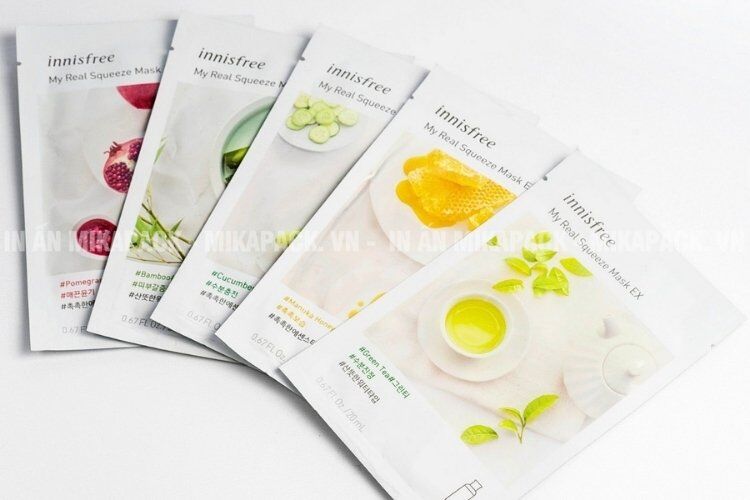 Bao bì mặt nạ làm từ màng ghép phức hợp.