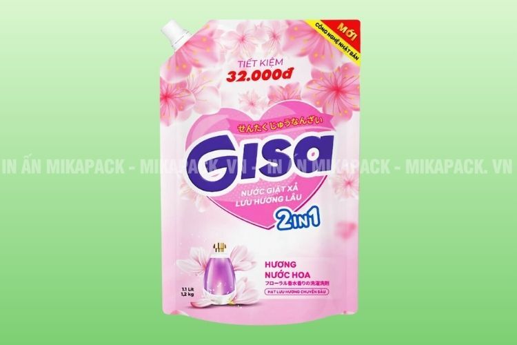 Bao bì nước giặt kiểu dáng túi có vòi rót