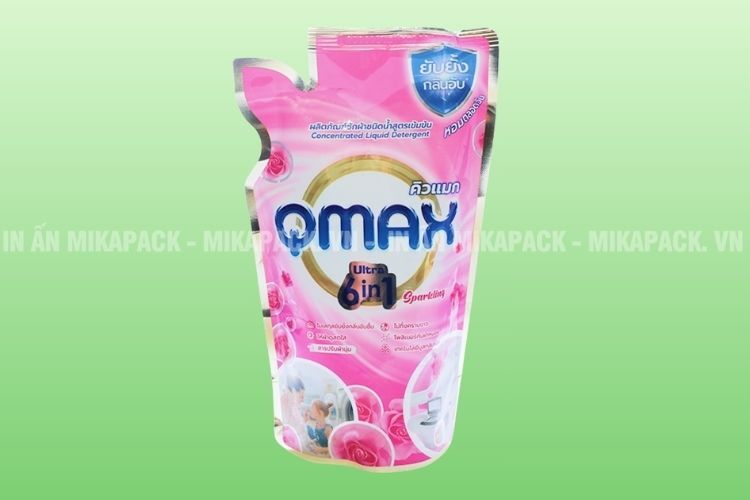 Bao bì nước giặt kiểu dáng túi giả vòi rót