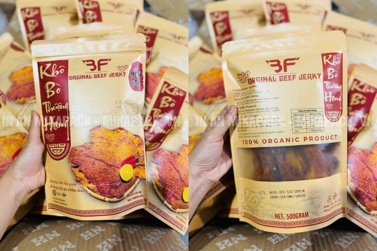 Công nghệ in offset chủ yếu dùng cho bao bì giấy đựng khô bò, mực in bền màu.