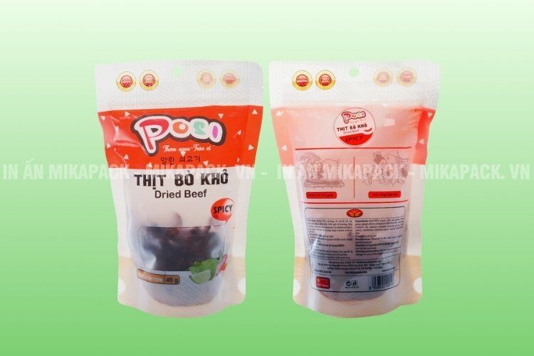 Công nghệ in trục ống đồng in bao bì khô bò màng ghép thiết kế nhiều màu.