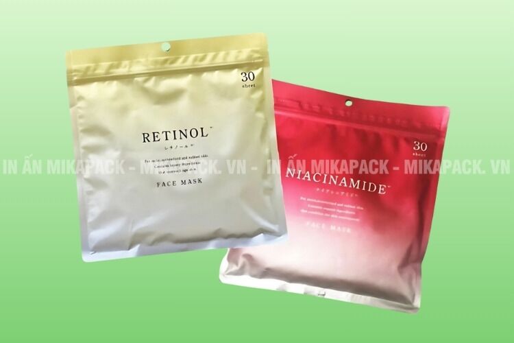 Mẫu bao bì đựng mặt nạ tông màu ombre sáng tạo, cuốn hút.