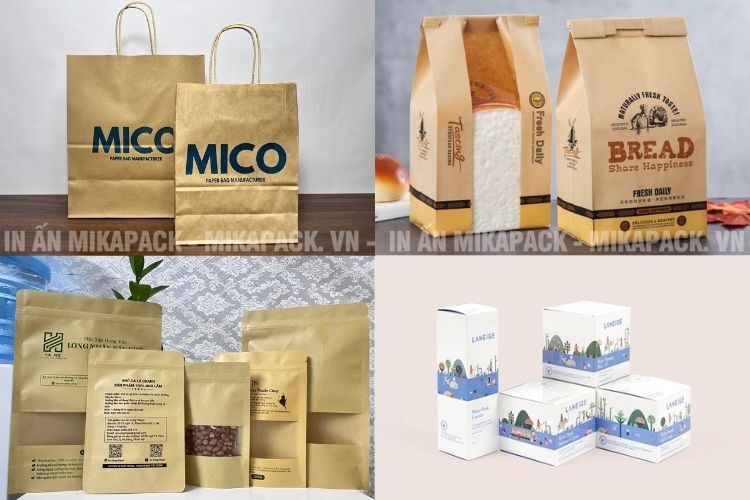 Mẫu bao bì giấy in ấn rõ nét, màu sắc sống động