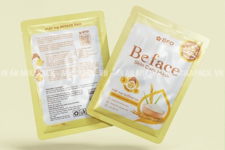 Mẫu bao bì mặt nạ thiết kế sáng tạo, ấn tượng.