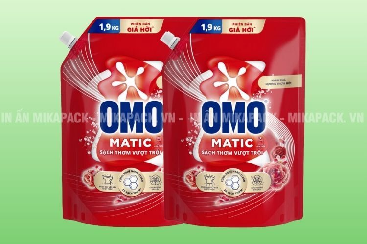Mẫu bao bì omo thiết kế đẹp, thu hút khách hàng