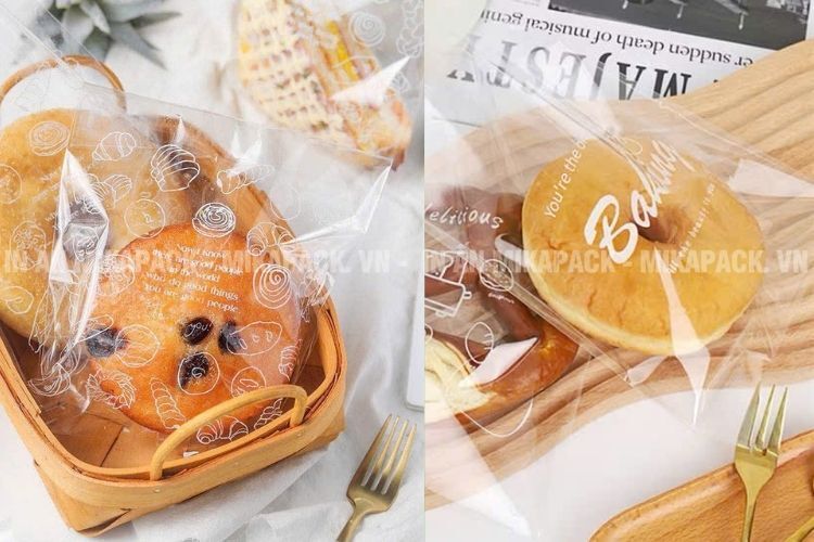 Mẫu in bao bì OPP dán miệng đựng bánh quy thủ công