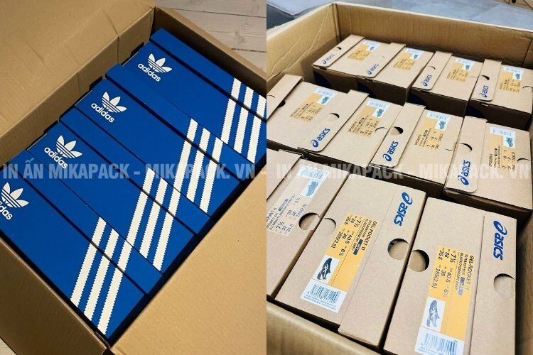 Mikapack - đối tác sản xuất in hộp giày số lượng lớn, uy tín.