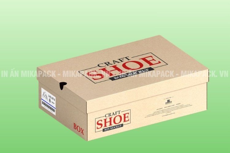 In hộp đựng giày thiết kế riêng giúp tạo ấn tượng thương hiệu mạnh mẽ.