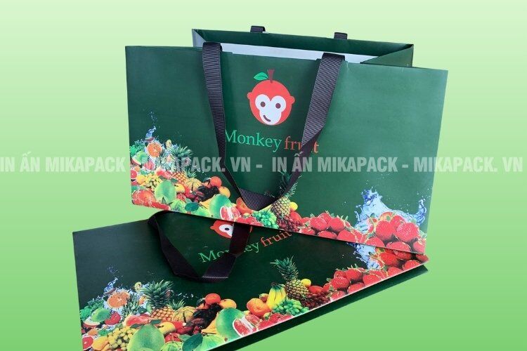 Mikapack sản xuất in túi giấy đựng hoa quả full màu chuyên nghiệp.