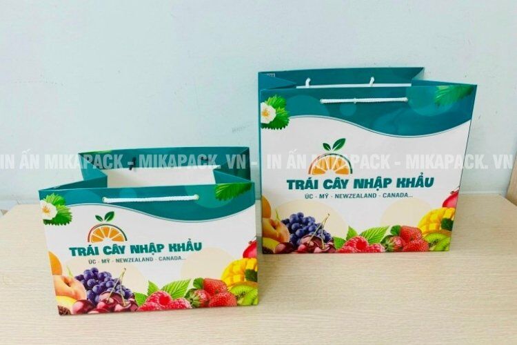 Quy trình báo giá và in túi giấy đựng hoa quả chuyên nghiệp tại Mikapack.