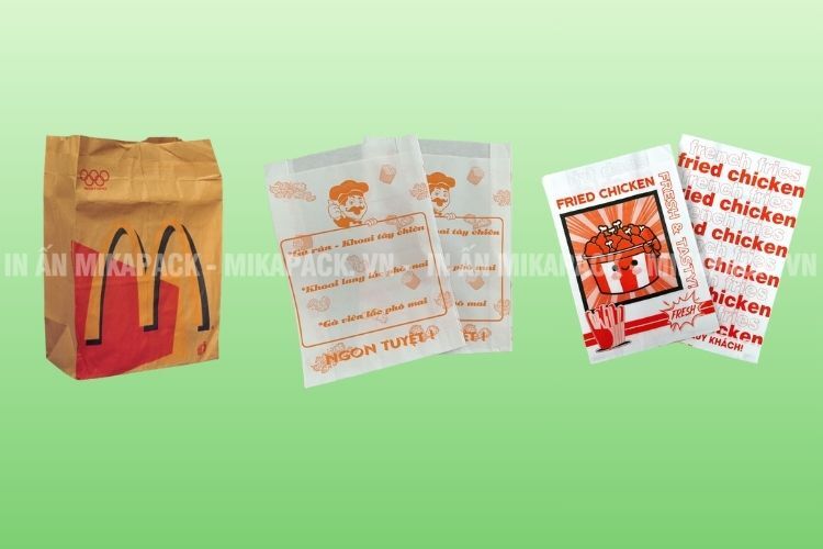 Túi giấy đựng gà rán có đa dạng chất liệu và kiểu dáng 